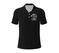 KILOPTE Space Al%bator Pirate Harlock Captain Polo Homme - T-Shirt Classique à Manches Courtes et Revers inspiré du Dessin animé, pour Le Quotidien, Les fêtes et Les activités de Plein air Large