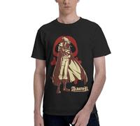 KILOPTE Space Al%bator Pirate Harlock Captain T-Shirt à Manches Courtes en Coton pour Homme, Motif Anime Classique, idéal au Quotidien - Cadeau pour Les Fans de Harlock 3X-Large