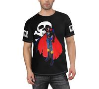 KILOPTE Space Al%bator Pirate Harlock Captain T-Shirt à Manches Courtes pour Homme, imprimé Anime Classique, décontracté et Polyvalent, idéal pour Les fêtes et Les activités en extérieur L