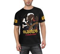 KILOPTE Space Al%bator Pirate Harlock Captain T-Shirt à Manches Courtes pour Homme, imprimé Anime Classique, décontracté et Polyvalent, idéal pour Les fêtes et Les activités en extérieur M