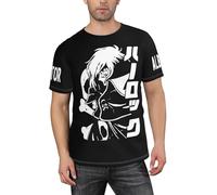 KILOPTE Space Al%bator Pirate Harlock Captain T-Shirt à Manches Courtes pour Homme, imprimé Anime Classique, décontracté et Polyvalent, idéal pour Les fêtes et Les activités en extérieur M