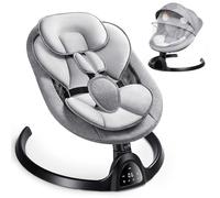 Kiloston Balancelle Bébé Électrique - Transat Bébé Électrique avec Application et Bluetooth, Harnais à 5 Points, 5 Vitesses et Télécommande - Balancelle Portable pour Bébé Dès la Naissance