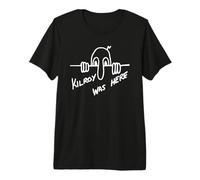 Kilroy Was Here Carte d'appel de Guerre Seconde Guerre Mondiale T-Shirt Haut de Gamme