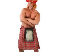 Kilt avec Sporran Plaid Hommes-Rock écossais Costume Carnival Scot