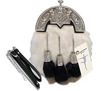 Kilt écossais, blanc sporran antique, chromé, cantel