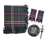 Kilt Fly Plaid 121,9 x 121,9 cm Ensemble broche et épingle Antique/Kilt Flashes, National écossaise., Taille unique