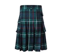 Kilt - Mini jupe écossaise à carreaux - Taille 4XL - Coupe classique - Style écossais - Style écossais - 5XL, Vert-A., S