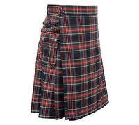 Kilt traditionnel, utilitaire, hommes, tendance, jupe écossaise, classique, rétro, jupe médiévale, jupe plissée, épissure, kilt écossais, a-1 rouge., XL
