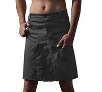 Kilt utilitaire de sport pour homme, kilt tartan mode mariage traditionnel Hghland jupes kilt de combat taille basse avec grandes poches kilt confortable respirant kilt décontracté pour homme, Noir
