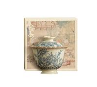 KILUOMUG Lapin mignon tournesol ne couvre qu'un bol de kung fu chinois en céramique avec couvercle à fleurs [boîte]