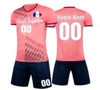 KILUZARNO Football Maillot Personnalisable Maillot de Foot Enfant Personnalisé Vêtements de Footbal T-Shirt Shorts 2 Pièces Personnalisé Maillot Foot Nimporte Quel Numéro de Nom Team Logo