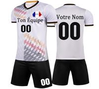 KILUZARNO Football Maillot Personnalisable Maillot de Foot Enfant Personnalisé Vêtements de Footbal T-Shirt Shorts 2 Pièces Personnalisé Maillot Foot Nimporte Quel Numéro de Nom Team Logo