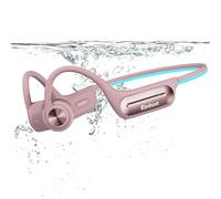 KIM HOST Casque Conduction Osseuse Natation, Open Ear Bluetooth 5.3 Écouteur Natation IP68 Étanche, Mémoire MP3 32G, pour Sport, Natation, Cyclisme, Course à Pied (Rose)