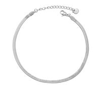 Kim Johanson® Bracelet de cheville en acier inoxydable pour femme - Lia - Argenté, or et or rose - Chaîne serpent - Étanche - Bijou bohème pour femme - Longueur réglable - Chaîne de cheville
