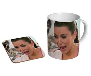 Kim Kardashian Tasse à café en céramique avec dessous de verre