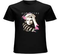 Kim Wilde 80s Retro Faded Vintage 1980s Pop of America T-Shirt Graphic Printed Tee Shirt Mens Shirt Black XL