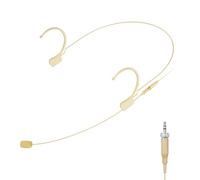 KIMAFUN Micro-Casque Professionnel Couleur Beige, Micro condensateur auriculaire Haute Performance, Compatible avec Les émetteurs sans Fil Senn_heiser Type bodypack, HC-810 C2
