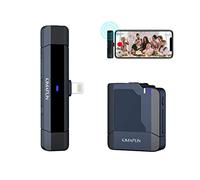 KIMAFUN Microphone Cravate sans Fil 2.4G pour i_Phone, Micro Lavalier Surveillance en Temps Réel pour Caméra, Reflex Numérique, Smartphone, Youtube, Tiktok Diffusion en Direct, G50-5(1TX+1RX)