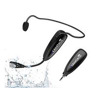 KIMAFUN Microphone Fitness Serre-tête sans Fil 2.4G, Micro sans Fil Imperméable et Anti-Sueur pour Instructeur de Fitness, Yoga, Pilates, Spinning, PA, Haut-Parleur, G100-1
