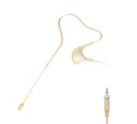 KIMAFUN Microphone Porté sur la Tête, Crochet d'oreille Unique Serre-Tête Microphone à Condensateur Suspendu Compatible avec Le Système sans Fil Senn_heiser Émetteur Bodypack, Beige, HC-830 C2
