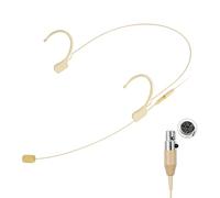 KIMAFUN Microphone Serre-Tête Professionnel à Condensateur Suspendu sur L'oreille, Compatible avec Le Système sans Fil Shu_re, Émetteur de Poche, Beige, HC-810 D4