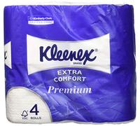Kleenex papier toilette Extra Comfort, 4 plis, 160 feuilles par rouleau, paquet de 4 rouleaux