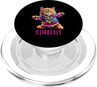 Kimberly Motif Chat Dansant coloré pour Fille Nom Kimberly PopSockets PopGrip pour MagSafe