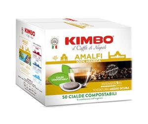 Kimbo 50 dosettes de café compostables ESE Amalfi 100 % arabica
