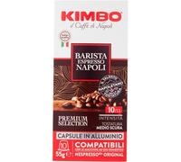 KIMBO - Café Barista Espresso Napoli - Café Capsule - Café Italien Authentique - Intensité 10 / Medium-Dark Roast - Boîte de 10 Capsules Compatibles Avec Nespresso®