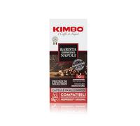 KIMBO - Café Barista Espresso Napoli - Capsules - Café Italien Authentique - Intensité 10 / Medium-Dark Roast - Lot de 10 Boîtes de 10 Capsules Compatibles Avec les Machines Nespresso®