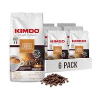 KIMBO - Café Espresso Crema Intensa - Café Grain - Café Italien Authentique - Intensité 11 / Medium-Dark Roast - Lot de 6 Paquets de 1 kg