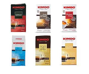 Kimbo Café Megapack Classico Espresso Napoletano Macinato fresco Gusto di Napoli DEK Gold Medal 100 % arabica 250 g Café italien