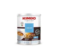 Kimbo Caffè Macinato, 250 g, Miscela Decaf, idéal per moka, Intensità 9/13, Tostatura Media, Barattolo in Metallo
