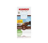 Kimbo Dosettes de café compostables ESE - 120 dosettes - Espresso Decaf - 8 boîtes de 15 dosettes