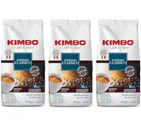 KIMBO Espresso Classico Café en Grains - 3 kg (3 x 1 kg) - Intensité 11/13, Torréfaction Moyenne, Notes de Chocolat Noir - Qualité Barista - Compatible Machines Automatiques