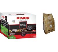 Kimbo Espresso Napoletano Lot de 3 paquets de 50 dosettes de café + Café italien Gourmet Forte Café 10 dosettes