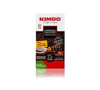 Kimbo Espresso Napolitano - 120 capsules compostables ESE - 8 paquets de 15 dosettes - Intensité 12/13 - Torréfaction foncée - Convient pour machines à café Moka