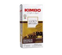 Kimbo Lot de 20 paquets de 250 g de café moulu Gold 100 % arabica, idéal pour moka, intensité 11/13, brun moyen-foncé