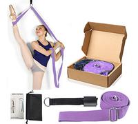 KimDaro Sangle de jambe flexible et étirement pour porte - Idéal pour la gymnastique de ballet, la danse ou tout autre équipement d'étirement haut de gamme (violet)