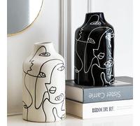 Kimdio Vase en céramique pour décoration d'intérieur, Vase à Fleurs Abstrait irrégulier au Design irrégulier, décoration de Salon vases décoratifs minimalistes pour Herbe de la Pampa