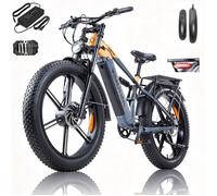 KIMDYMA K03 Vélo électrique, double moteur 2 × 1000W, batterie 48V 20Ah, pneus 26 × 4,0 pouces, freins hydrauliques, Jaune