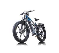 KIMDYMA K03 Vélo électrique, double moteur 2 × 1000W, batterie 48V 20Ah, pneus 26 × 4,0 pouces, freins hydrauliques, bleu