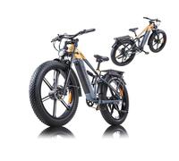 KIMDYMA K03 Vélo électrique, double moteur 2 × 1000W, batterie 48V 20Ah, pneus 26 × 4,0 pouces, freins hydrauliques, Jaune