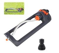 kimeo AquaSwing - Arroseur oscillant Automatique à 19 Jets pour Jardin, Irrigation Efficace jusqu'à 250 m², 19 Trous, Largeur et Direction Réglables, pour Arrosage de Plantes et Pelouses