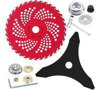 Kimeo G90 Pro - Disque De Désherbage 36 Dents pour Débroussailleuse Lames De Débroussailleuse 22,9 Cm Et 25,4 Cm - avec Kit Adaptateur Universel pour Débroussailleuse (Formule 2)