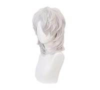 Kimetsu No Yaiba Ayaki Rui Cosplay Wig Spider Silver Long Straight Synthetic Hair for Adult Halloween + Wig Cap