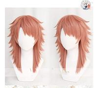 Kimetsu no Yaiba Sabito Cosplay perruque lame de démon Slayer Orange clair Anime résistant à la chaleur synthétique cheveux perruque + bonnet de perruque