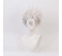 : Kimetsu no Yaiba Shinazugawa Sanemi Cosplay Wigs Sliver Short High-temperature Fiber Hair Costume Wig+ Wig cap