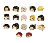 Kimetsus No Figurine Badge, 17 Pièces Ghost Killing Broches, Anime Characters Metal Badge, Mitsuri Muichirou Nezuko Cosplay Sac Decor