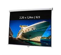 Kimex 041-3414 Écran manual pour vidéoprojecteur 100" avec système d'autolock. Idéal pour les salles de conférence et les formations.